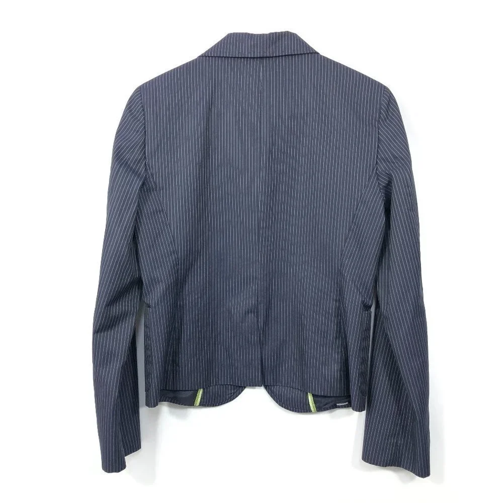 J. Crew‎ Women's Striped Navy One Button Blazer 6